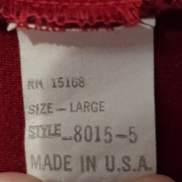 Vintage 80s Fleece Cranberry Zip Up House Coat with Pockets, Lg - Picture 5 of 9